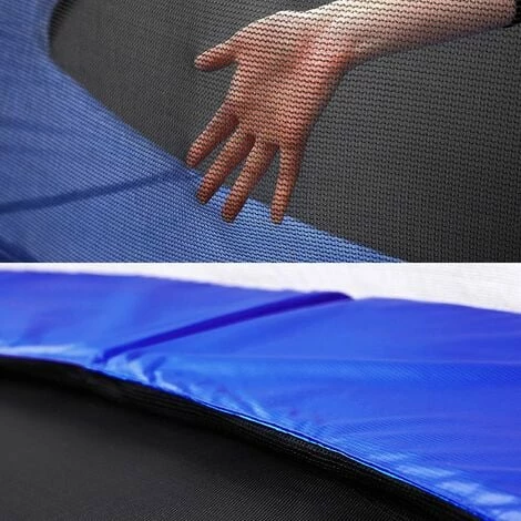 SONGMICS Trampoline Extérieur, Diamètre 427cm, TÜV Rheinland GS Certifica, Équipement Jardin, Avec Échelle, Filet De Protection, Poteaux Recouverts, Noir Et Bleu STR144 - Bleu 6 SONGMICS Trampoline Extérieur, Diamètre 427cm, TÜV Rheinland GS Certifica, Équipement Jardin, Avec Échelle, Filet De Protection, Poteaux Recouverts, Noir Et Bleu STR144 - Bleu – Image 4
