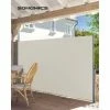 SONGMICS Alu Store Latéral 350 X 160cm Auvent Rétractable Extérieur Brise Vue Pour Terrasse Beige GSA165E - Beige -SONGMICS Soldes 11488387 1