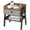 VASAGLE Table De Chevet, Table D'Appoint De Style Industriel, Avec Tiroir En Tissu Non-tissé, Montage Facile, Armature Métallique, Pour Salon, Chambre, Couloir, Bureau, Rétro Par SONGMICS LET64X 2 VASAGLE Table De Chevet, Table D'Appoint De Style Industriel, Avec Tiroir En Tissu Non-tissé, Montage Facile, Armature Métallique, Pour Salon, Chambre, Couloir, Bureau, Rétro Par SONGMICS LET64X -SONGMICS Soldes 14352276 1