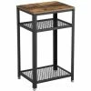 VASAGLE Table D'appoint Vintage, Table De Chevet, Bout De Canapé, Avec Casier Ouvert Et Étagère En Treillis, Pour Salon Et Bureau, Armature Métallique Stable Par SONGMICS LET75BX -SONGMICS Soldes 14352277 1