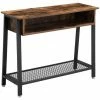 VASAGLE Table D'entrée Vintage, Table De Console, Avec Étagère En Treillis Et Casier Ouvert, Bout De Canapé, Pour Couloir, Salon, Bureau, Armature Métallique Stable Par SONGMICS LNT93X -SONGMICS Soldes 14352284 1