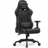 SONGMICS Fauteuil Gamer, Siège De Bureau Racing, Ergonomique, Coussin Lombaire, Cadre En Acier, Dossier Haut, Assise Large, Réglable En Hauteur, Revêtement En PU, Charge 150 Kg, Noir RCG42BK - Noir -SONGMICS Soldes 14352357 1