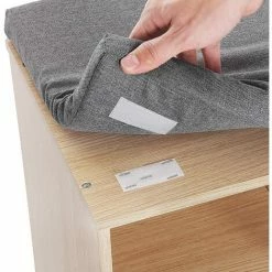 VASAGLE Banc à Chaussures, Étagère à Chaussures, Meuble De Rangement, 10 Compartiments, Avec Coussin, Pour Entrée, 104 X 30 X 48 Cm, Couleur Chêne Par SONGMICS LHS10NL - Bois Naturel -SONGMICS Soldes 14373045 3