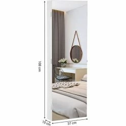 SONGMICS Armoire à Bijoux Psyché Murale Suspendu avec Serrure et miroir Blanc JBC63WV1 - Blanc -SONGMICS Soldes 15383823 5