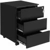 SONGMICS Caisson De Bureau Mobile, Verrouillable, Avec 3 Tiroirs, Rangement De Documents, Papeterie, Préassemblé, Pour Bureau, Bureau à Domicile, 39 X 45 X 55cm (L X L X H), Noir Mat OFC63BK -SONGMICS Soldes 15734252 1