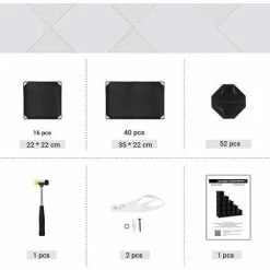 SONGMICS Armoire à Chaussures à 15 Compartiments, Armoire Modulable, Étagère De Bricolage, Placard Avec Rangements, Pour Vêtements, Jouets, Sacs, Noir LPC44HV1 - Noir -SONGMICS Soldes 16210500 5