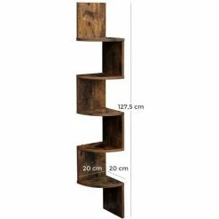 VASAGLE Étagère D'angle, Style Industriel, Étagère Murale, Étagère En Forme Zigzag, Bibliothèque, Vintage Par SONGMICS LBC20BX -SONGMICS Soldes 16676139 5
