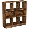 VASAGLE Bibliothèque, Étagère, Meuble De Rangement Avec Compartiments Ouverts, Pour Salon, Chambre, Bureau, Cloison Séparateur, 97,5 X 30 X 100 Cm, Marron Rustique Par SONGMICS LBC52BX - Vintage -SONGMICS Soldes 16676150 1