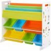 SONGMICS Meuble De Rangement Pour Jouets Et Livres, Étagère De Rangement Pour Chambre D’Enfant, Avec Paniers Amovibles, Multi-Colore GKR03W - Multi-Colore -SONGMICS Soldes 16818086 1