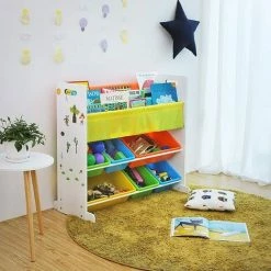 SONGMICS Meuble De Rangement Pour Jouets Et Livres, Étagère De Rangement Pour Chambre D’Enfant, Avec Paniers Amovibles, Multi-Colore GKR03W - Multi-Colore -SONGMICS Soldes 16818086 2