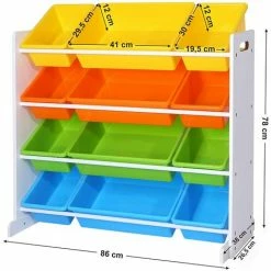 SONGMICS Étagère Pour Jouets Enfants, Meuble De Rangement, Casiers Amovibles, Cadre Blanc GKR04W - Blanc 11 SONGMICS Étagère Pour Jouets Enfants, Meuble De Rangement, Casiers Amovibles, Cadre Blanc GKR04W - Blanc -SONGMICS Soldes 16818088 5