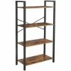 VASAGLE Bibliothèque, Étagère De Rangement à 4 Niveaux, Étagère Échelle, Cadre En Fer, Stable, Chambre, Bureau, Style Industriel, Marron Rustique By SONGMICS LLS60BX - Marron Rustique -SONGMICS Soldes 17045716 1