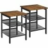 VASAGLE Table De Chevet, Bout De Canapé, Set De 2, Table D'Appoint De Style Industriel, Grand Espace De Rangement, Montage Facile, Pour Salon, Chambre, Couloir, Bureau, Rétro Par SONGMICS LET24X -SONGMICS Soldes 17764901 1