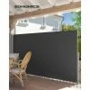 SONGMICS 160 X 300 Cm (H X L), Store Latéral Pour Balcon Et Terrasse, Pare-Soleil, Brise-Vue Protection Vie Privée, Gris Anthracite GSA160TG - Gris Anthracite -SONGMICS Soldes 17871899 1
