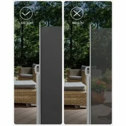 SONGMICS 160 X 300 Cm (H X L), Store Latéral Pour Balcon Et Terrasse, Pare-Soleil, Brise-Vue Protection Vie Privée, Gris Anthracite GSA160TG - Gris Anthracite -SONGMICS Soldes 17871899 4