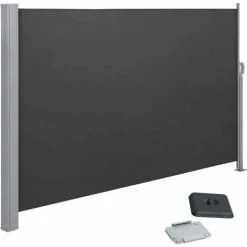 SONGMICS 180 X 300 Cm (H X L), Store Latéral Pour Balcon Et Terrasse, Pare-Soleil, Brise-Vue Protection Vie Privée, Gris Anthracite GSA180TG - Gris Anthracite