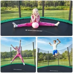 SONGMICS Trampoline Extérieur, TÜV Rheinland GS Certifica, Diamètre 305 Cm, Équipement Jardin, Avec Échelle, Filet De Protection, Poteaux Recouverts, Noir Et Verte STR10GN - Noir Et Verte -SONGMICS Soldes 17917742 2