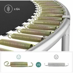 SONGMICS Trampoline Extérieur, TÜV Rheinland GS Certifica, Diamètre 305 Cm, Équipement Jardin, Avec Échelle, Filet De Protection, Poteaux Recouverts, Noir Et Verte STR10GN - Noir Et Verte -SONGMICS Soldes 17917742 4