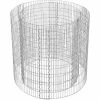 SONGMICS Gabion Rond Pour Pierres, Panier à Pierres Métallique, Maille Fine 2,5 X 10 Cm, Acier Galvanisé Antirouille, 90 X 80 Cm (ø X H), Pour Pierres De 10 Cm, Décoration Jardin, Argent GGB879 - Gris argenté -SONGMICS Soldes 18118545 1