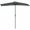 SONGMICS Parasol De Balcon De 2,7 M De Diamètre, Protection Solaire, Ombrelle Avec Manivelle, Protection UPF50 +, Sans Socle, Pour Terrasse, Jardin, Extérieur, Piscine, Plage, Anthracite GPU31GY -SONGMICS Soldes 18241542 1