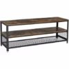 VASAGLE Meuble TV Pour Télévision Jusqu’à 60 Pouces, Modèle Longe, Table Basse, Table De Salon, Armature Métallique, Couleur Boisée, Pour Chambre, Salon, Style Industriel, Marron Rustique Par SONGMICS LTV50BX -SONGMICS Soldes 18398938 1