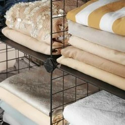 SONGMICS Armoire De Rangement, Étagère, Panneaux En Treillis, 4 Niveaux, 3 Rangs, Grande Capacité, Maillet En Caoutchouc Offert, Dimensions 93 X 31 X 123 Cm (L X L X H), Noir LPI34H - Noir -SONGMICS Soldes 18630586 3