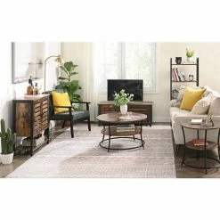 VASAGLE Meuble De Rangement, 70 X 30 X 80 Cm (L X L X H), Portes Persiennes, Style Industriel, Marron Rustique, Noir Par SONGMICS LSC77BX - Marron Rustique, Noir 10 VASAGLE Meuble De Rangement, 70 X 30 X 80 Cm (L X L X H), Portes Persiennes, Style Industriel, Marron Rustique, Noir Par SONGMICS LSC77BX - Marron Rustique, Noir -SONGMICS Soldes 18745036 4