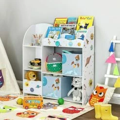 SONGMICS Étagère De Rangement Pour Jouets Enfant Et Livres, Meuble De Rangement Multifonctionnel, Avec 2 Tiroirs En Tissu, Thème Planètes, Pour Salle De Jeux, Chambre Enfant, Salon, Blanc GKR42WT - Blanc 9 SONGMICS Étagère De Rangement Pour Jouets Enfant Et Livres, Meuble De Rangement Multifonctionnel, Avec 2 Tiroirs En Tissu, Thème Planètes, Pour Salle De Jeux, Chambre Enfant, Salon, Blanc GKR42WT - Blanc -SONGMICS Soldes 18816316 3