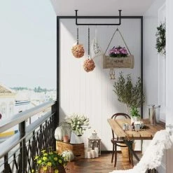 SONGMICS Portemanteau Mural, Barres De Suspension Pour Vêtements En Tuyaux Industriels, Gain De Place, 92 X 30 X 7,5 Cm, Capacité De 50 Kg, Installation Facile, Pour Espace Réduit, Noir HSR67BK -SONGMICS Soldes 19235951 3