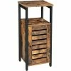 VASAGLE Meuble De Rangement, Armoire De Rangement, Style Industriel, Table D’appoint, Bout De Canapé, Pour Salon, Chambre, Couloir, 37 X 30 X 81 Cm, Vintage Marron Rustique Par SONGMICS LSC34BX - Marron Rustique -SONGMICS Soldes 19305049 1
