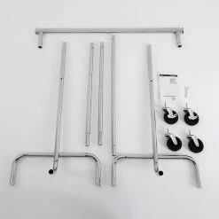 SONGMICS Portant à Vêtement Télescopique Réglable Avec Roulettes Charge Max 130kg Métal Chromé HSR11S - Argent -SONGMICS Soldes 19326316 4