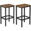 SONGMICS Lot De 2 Chaises De Bar, Tabourets Hauts De Style Industriel, Pour Cuisine, Salle à Manger, Salon, Marron Rustique LBC65X - Marron Rustique -SONGMICS Soldes 19594378 1