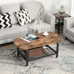 SONGMICS Table Basse 110 X 60 X 45 Cm L X L X H Vintage Bout De Canapé Table De Salon LCT10X -SONGMICS Soldes 19628899 2