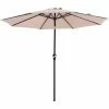 SONGMICS Parasol De Jardin  Ø2,7 M, Ombrelle, Protection UPF 50+, Toile Polyester Octogonale, Inclinable, Manivelle, Balcon, Terrasse, Piscine, Plage, Sans Socle, Taupe GPU27BR -SONGMICS Soldes 19699689 1