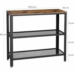 VASAGLE Table De Console, Table D’appoint, Buffet, Avec 2 Étagères En Treillis, Pour Salon, Couloir, 101,5 X 35 X 80 Cm, Cadre En Acier, Style Industriel, Vintage Par SONGMICS LNT81BX - Vintage 11 VASAGLE Table De Console, Table D’appoint, Buffet, Avec 2 Étagères En Treillis, Pour Salon, Couloir, 101,5 X 35 X 80 Cm, Cadre En Acier, Style Industriel, Vintage Par SONGMICS LNT81BX - Vintage -SONGMICS Soldes 20046922 5