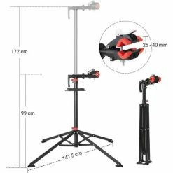 SONGMICS Support De Réparation De Vélo, Pieds D’Atelier, Avec Plateau à Outils Magnétique, Réglable, Léger, Portatif, Pour Entretien Et Réparation Bicyclette, Noir SBR05B - Noir -SONGMICS Soldes 20415577 5