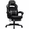 SONGMICS Fauteuil Gamer, Chaise Gaming, Siège De Bureau Réglable, Avec Repose-pieds Télescopique, Ergonomique, Mécanisme Basculent, Appui-tête, Support Lombaire, Charge 150 Kg, Noir Et Gris OBG073B03 - Noir Et Gris -SONGMICS Soldes 21168896 1