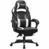 SONGMICS Fauteuil Gamer, Chaise Gaming, Siège De Bureau Réglable, Avec Repose-Pieds Télescopique, Ergonomique, Mécanisme Basculent, Appui-tête, Support Lombaire, Charge 150 Kg, Noir Et Blanc OBG73BW 1 SONGMICS Fauteuil Gamer, Chaise Gaming, Siège De Bureau Réglable, Avec Repose-Pieds Télescopique, Ergonomique, Mécanisme Basculent, Appui-tête, Support Lombaire, Charge 150 Kg, Noir Et Blanc OBG73BW -SONGMICS Soldes 21513442 1