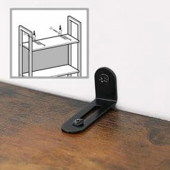 VASAGLE Bibliothèque, Étagère De Rangement, Étagère De Cuisine, 5 Niveaux, Cadre En Acier Stable, Pour Bureau , Entrée, Salon, Style Industriel, Marron Rustique Et Noir Par SONGMICS LLS025B01 -SONGMICS Soldes 21738203 4