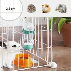 SONGMICS Enclos Modulable, Clôture Pour Petits Animaux, Cage Pour Hamsters, Lapins, Cochon D’Inde, Maille Métallique, Avec Maillet Et Serre-câbles, Usage Intérieur, LPI01W - Blanc -SONGMICS Soldes 22120830 3