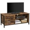 VASAGLE Meuble TV Pour Télévision Jusqu’à 55 Pouces, 1 Placard Avec Porte Persienne, 2 Compartiments Ouverts, Pour Salon, Style Industriel, Marron Rustique Et Noir Par SONGMICS LTV049B01 - Marron Rustique Et Noir 2 VASAGLE Meuble TV Pour Télévision Jusqu’à 55 Pouces, 1 Placard Avec Porte Persienne, 2 Compartiments Ouverts, Pour Salon, Style Industriel, Marron Rustique Et Noir Par SONGMICS LTV049B01 - Marron Rustique Et Noir -SONGMICS Soldes 23019531 1