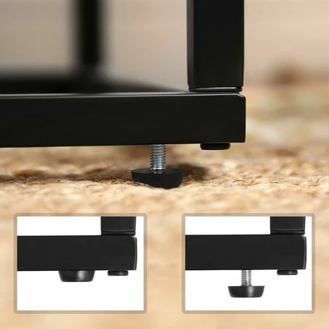 VASAGLE Meuble TV Pour Télévision Jusqu’à 55 Pouces, Support Télé Avec 2 Tiroirs, Buffet, Dessus En Verre Trempé, Stable, Pour Chambre, Salon, Style Industriel, Marron Rustique Et Noir Par SONGMICS LTV051B01 - Marron Rustique Et Noir 5 VASAGLE Meuble TV Pour Télévision Jusqu’à 55 Pouces, Support Télé Avec 2 Tiroirs, Buffet, Dessus En Verre Trempé, Stable, Pour Chambre, Salon, Style Industriel, Marron Rustique Et Noir Par SONGMICS LTV051B01 - Marron Rustique Et Noir – Image 3