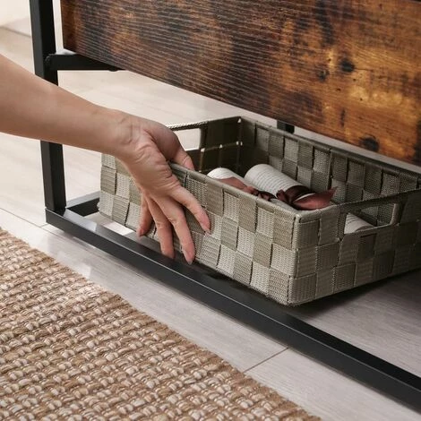 VASAGLE Meuble TV Pour Télévision Jusqu’à 55 Pouces, Support Télé Avec 2 Tiroirs, Buffet, Dessus En Verre Trempé, Stable, Pour Chambre, Salon, Style Industriel, Marron Rustique Et Noir Par SONGMICS LTV051B01 - Marron Rustique Et Noir 6 VASAGLE Meuble TV Pour Télévision Jusqu’à 55 Pouces, Support Télé Avec 2 Tiroirs, Buffet, Dessus En Verre Trempé, Stable, Pour Chambre, Salon, Style Industriel, Marron Rustique Et Noir Par SONGMICS LTV051B01 - Marron Rustique Et Noir – Image 4