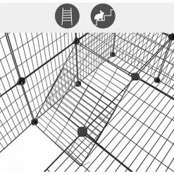 SONGMICS Enclos Modulable Pour Petits Animaux, Cage Intérieur, 2 Niveaux, Maillet En Caoutchouc Offert, Cochon D’Inde, Lapin, Assemblage Facile, 143 X 73 X 71 Cm (L X L X H), Noir LPI02H - Noir 9 SONGMICS Enclos Modulable Pour Petits Animaux, Cage Intérieur, 2 Niveaux, Maillet En Caoutchouc Offert, Cochon D’Inde, Lapin, Assemblage Facile, 143 X 73 X 71 Cm (L X L X H), Noir LPI02H - Noir -SONGMICS Soldes 23734221 3
