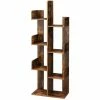 VASAGLE Bibliothèque Arbre, Étagère à 8 Compartiments, Meuble De Rangement, 50 X 25 X 140 Cm, Avec Coins Arrondis Et Rebords, Marron Rustique Par SONGMICS LBC66BXV1 - Marron Rustique 2 VASAGLE Bibliothèque Arbre, Étagère à 8 Compartiments, Meuble De Rangement, 50 X 25 X 140 Cm, Avec Coins Arrondis Et Rebords, Marron Rustique Par SONGMICS LBC66BXV1 - Marron Rustique -SONGMICS Soldes 23769303 1