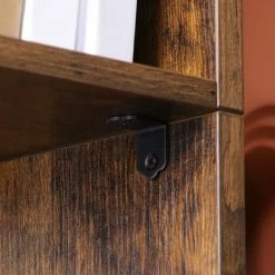 VASAGLE Bibliothèque Arbre, Étagère à 8 Compartiments, Meuble De Rangement, 50 X 25 X 140 Cm, Avec Coins Arrondis Et Rebords, Marron Rustique Par SONGMICS LBC66BXV1 - Marron Rustique -SONGMICS Soldes 23769303 3