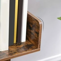 VASAGLE Bibliothèque Arbre, Étagère à 8 Compartiments, Meuble De Rangement, 50 X 25 X 140 Cm, Avec Coins Arrondis Et Rebords, Marron Rustique Par SONGMICS LBC66BXV1 - Marron Rustique -SONGMICS Soldes 23769303 4