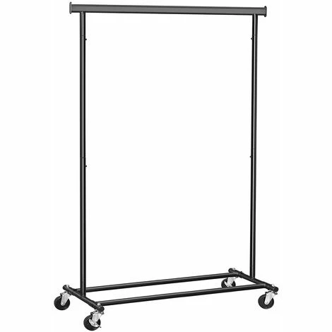 SONGMICS Portant à Vêtements Avec Roulettes, Charge De 70kg, Porte-vêtements Durable, Pliable, Penderie Extensible, Étagère De Rangement, Noir HSR13BKV1 3 SONGMICS Portant à Vêtements Avec Roulettes, Charge De 70kg, Porte-vêtements Durable, Pliable, Penderie Extensible, Étagère De Rangement, Noir HSR13BKV1