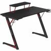 SONGMICS Table De Jeu, Bureau, Avec Support Pour Moniteur, Porte-gobelet, Support Pour écouteurs, Multifonction, Cadre En Acier En Z, Montage Facile, Noir Et Rouge LGD001B01 - Noir Et Rouge -SONGMICS Soldes 25890661 1