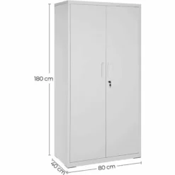 SONGMICS Armoire De Rangement En Acier, Placardde Bureau à 5 Niveaux, Double Porte, Meuble De Rangement, Pour Garage, Bureau,robuste, Gris OMC015G01 - Gris 11 SONGMICS Armoire De Rangement En Acier, Placardde Bureau à 5 Niveaux, Double Porte, Meuble De Rangement, Pour Garage, Bureau,robuste, Gris OMC015G01 - Gris -SONGMICS Soldes 26478759 5